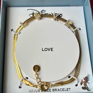 Disney Gold Bracelet with Sparkling Accents